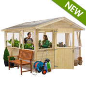 serre de jardin en bois 9m2 - bear county